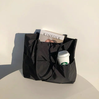 [Waterproof] Twill Two-Pocket Shopper Bag
