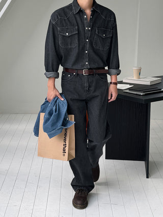 Toffee Western Denim Shirt