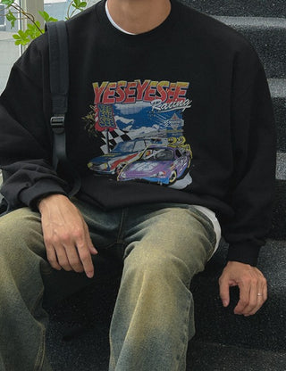 Racing Cotton Sweatshirt (3 colors)