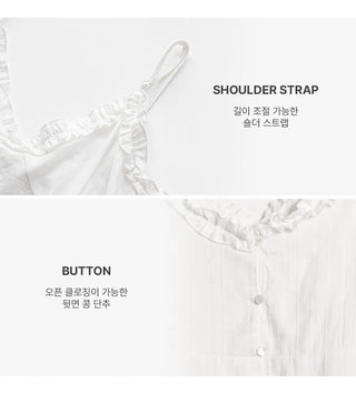 Emily Frill Cotton Layered Bustier Strap Sleeveless Mini Dress