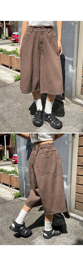Royvan Cotton 3 4 Length Bermuda Waistband Half Pants