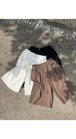 Royvan Cotton 3 4 Length Bermuda Waistband Half Pants