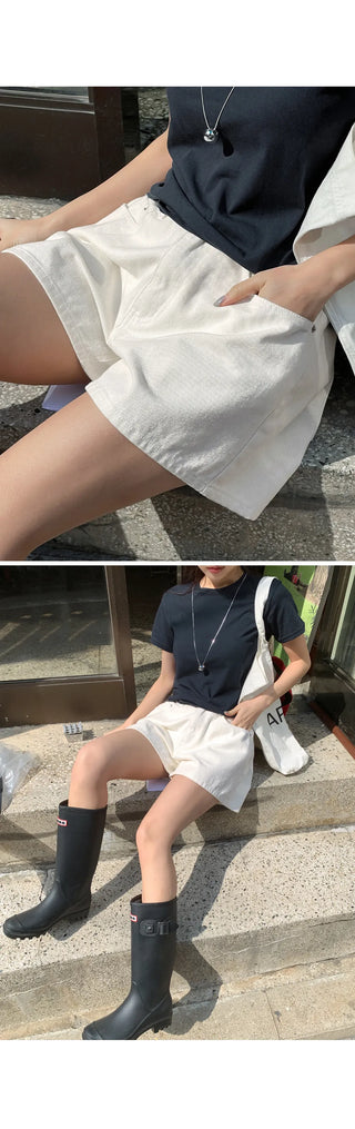 Tarun Cotton Back Elastic Waist Shorts Cotton Shorts