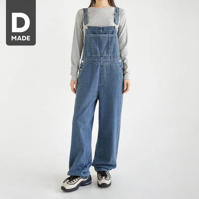Nerdi Denim Suspender Wide Pants
