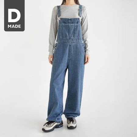Nerdi Denim Suspender Wide Pants