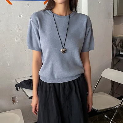 Monen Basic Short Sleeve Knit