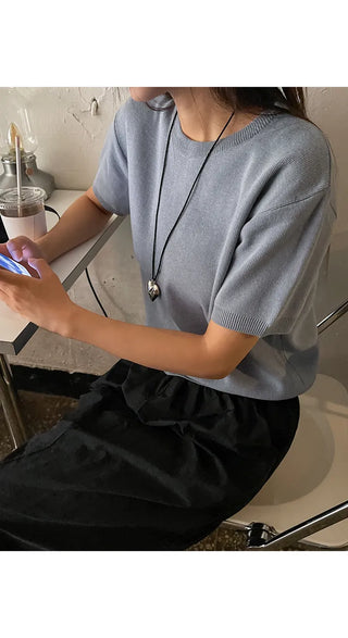 Monen Basic Short Sleeve Knit