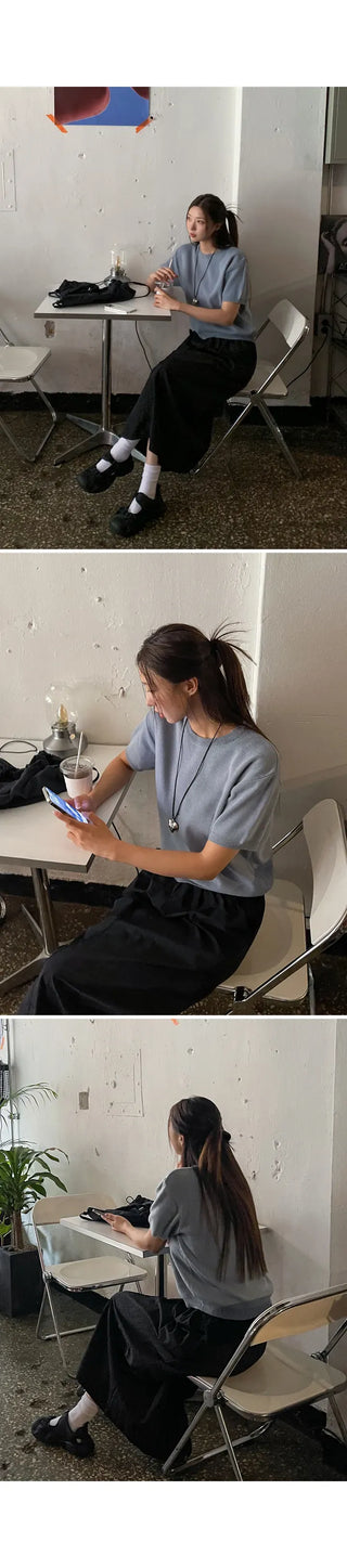Monen Basic Short Sleeve Knit