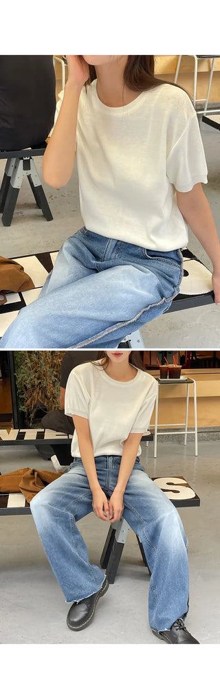 Monen Basic Short Sleeve Knit