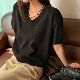 Monen Basic Short Sleeve Knit