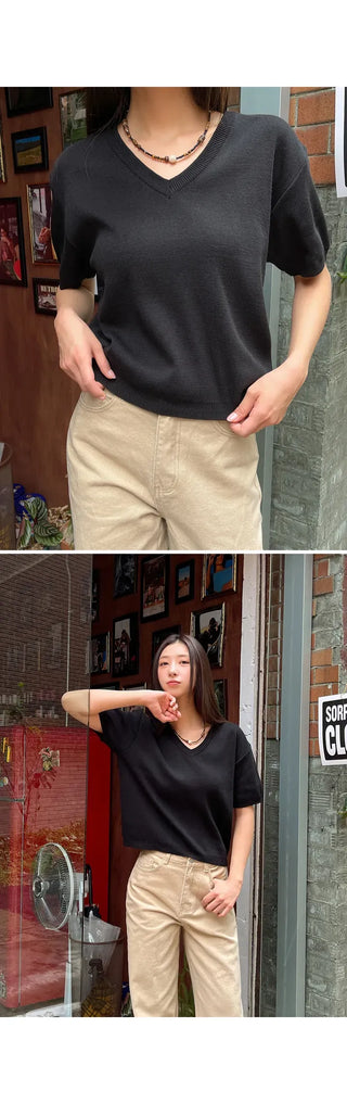 Monen Basic Short Sleeve Knit