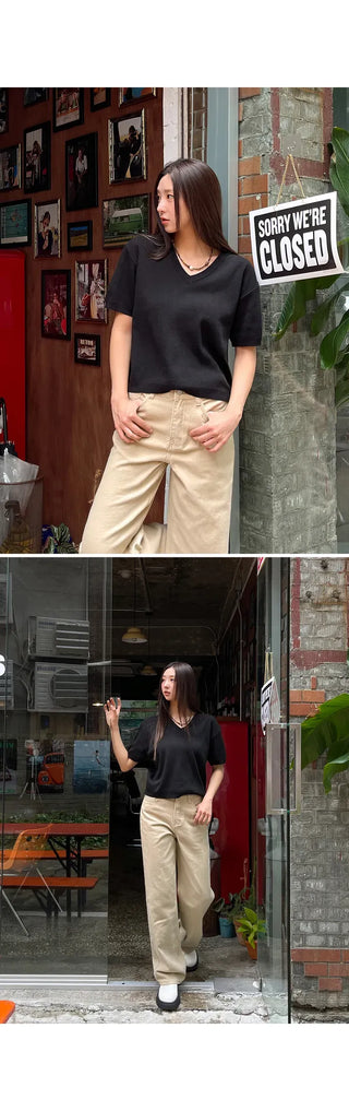 Monen Basic Short Sleeve Knit