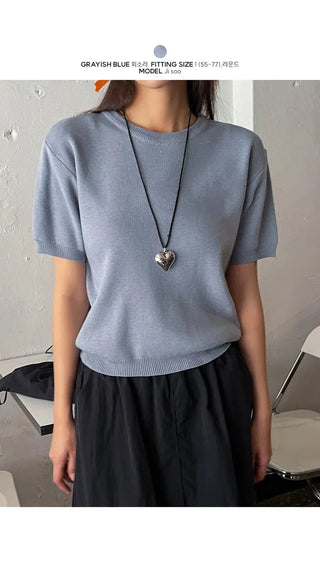 Monen Basic Short Sleeve Knit