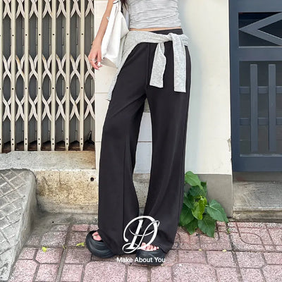 Moel Premium Double-Sided Training Elastic Waist Wide Bootcut Pants