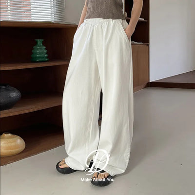 Kieran Daily Cotton Two-Way String Mega Wide Elastic Pants
