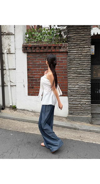 Tennichen Tie Strap Bustier Sleeveless Blouse