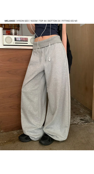 Pekin Premium Double-Sided Folding Two-Way String Jogger Wide Pants