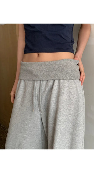 Pekin Premium Double-Sided Folding Two-Way String Jogger Wide Pants