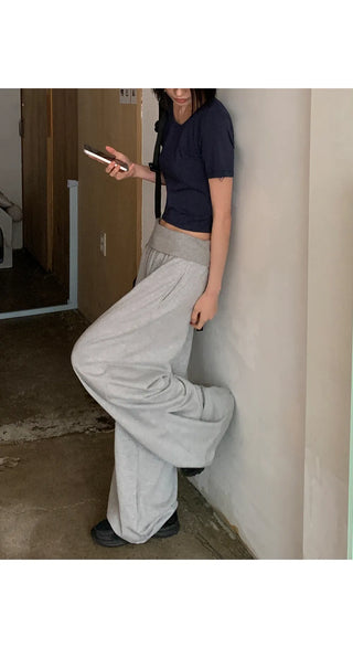 Pekin Premium Double-Sided Folding Two-Way String Jogger Wide Pants