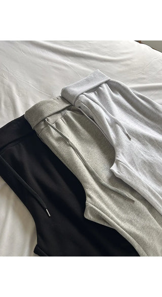 Pekin Premium Double-Sided Folding Two-Way String Jogger Wide Pants