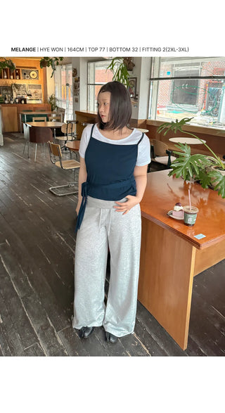 Pekin Premium Double-Sided Folding Two-Way String Jogger Wide Pants