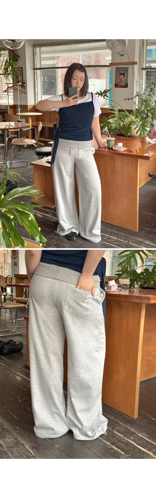 Pekin Premium Double-Sided Folding Two-Way String Jogger Wide Pants