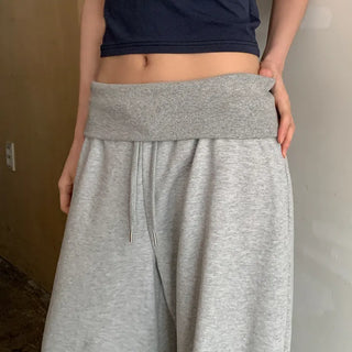 Pekin Premium Double-Sided Folding Two-Way String Jogger Wide Pants
