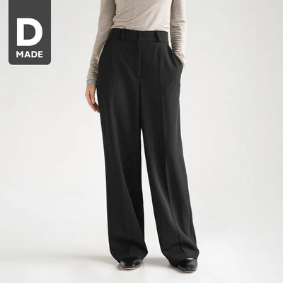 Ultimate Stretch Hidden Elastic Waist High-Waisted Wide Slacks Pants Wedding Guest Look