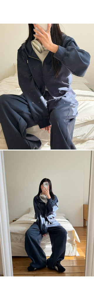 Maen Special Double-Sided Cut Rivet Two-Way String Jogger Wide Training Elastic Waist Pants