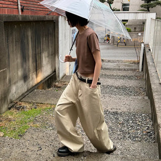 Pinsew Balloon Fit Stitch Stripe Wide Pants