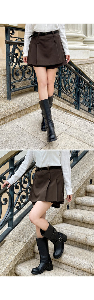 Prague Layered Pleated Mini Skirt Pants Skirt-Pants Wedding Guest Look