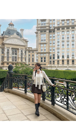 Prague Layered Pleated Mini Skirt Pants Skirt-Pants Wedding Guest Look