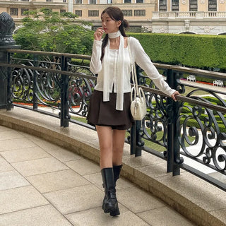 Prague Layered Pleated Mini Skirt Pants Skirt-Pants Wedding Guest Look