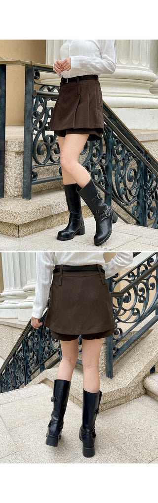 Prague Layered Pleated Mini Skirt Pants Skirt-Pants Wedding Guest Look