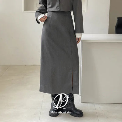 Life Series Slit H-Line Long Skirt Wedding Guest Look