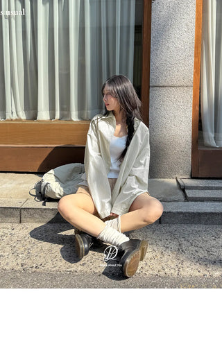 Arming Stripe Oversized Long Sleeve Shirt Unisex Shirt