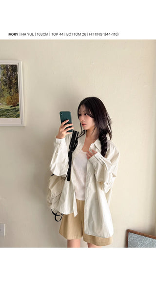 Arming Stripe Oversized Long Sleeve Shirt Unisex Shirt