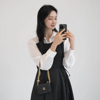 Bring Color Block Shirt Flare Long Dress Wedding Guest Look