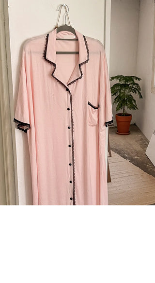 Charang Silk Lace Pajama Dress