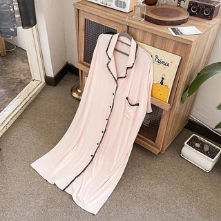 Charang Silk Lace Pajama Dress