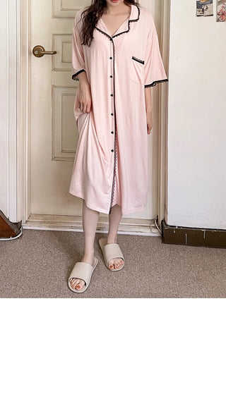 Charang Silk Lace Pajama Dress