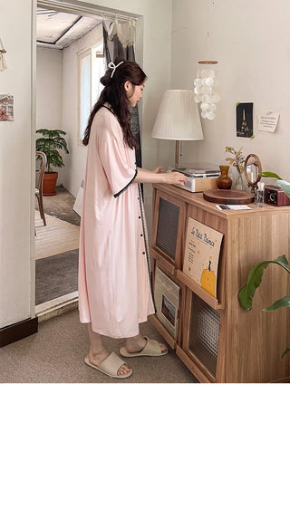 Charang Silk Lace Pajama Dress