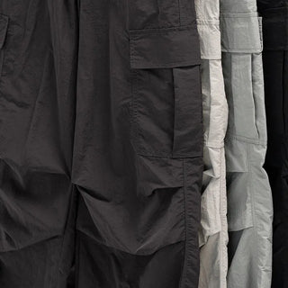Temisen Length  Nylon Parachute Cargo Wide Pants
