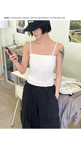 Comfort Built-in Cups Semi-Crop Ribbed Bra Top Sleeveless