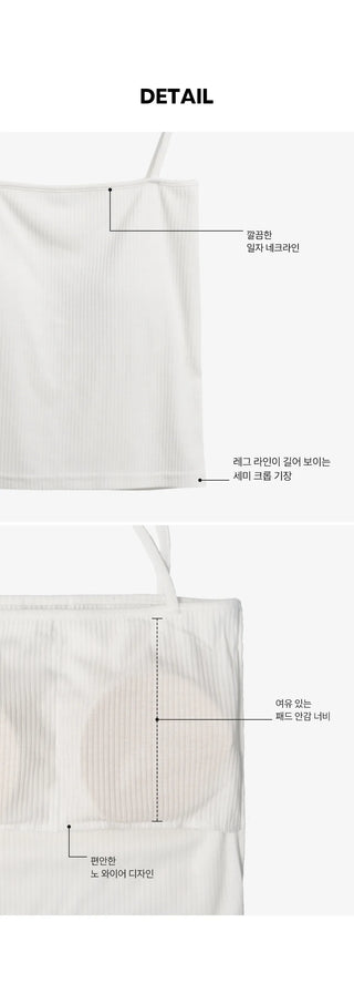 Comfort Built-in Cups Semi-Crop Ribbed Bra Top Sleeveless