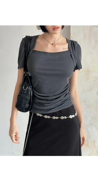 Tension Flare A-Line Elastic Waist Maxi Long Skirt Spandex Skirt
