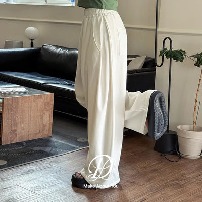 Teku All-Waisted Flowy Folding Side Pintuck Two-Way String Jogger Wide Training Pants
