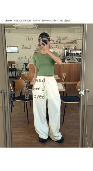 Teku All-Waisted Flowy Folding Side Pintuck Two-Way String Jogger Wide Training Pants