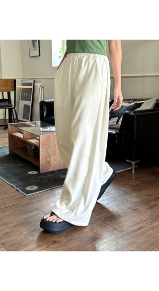 Teku All-Waisted Flowy Folding Side Pintuck Two-Way String Jogger Wide Training Pants