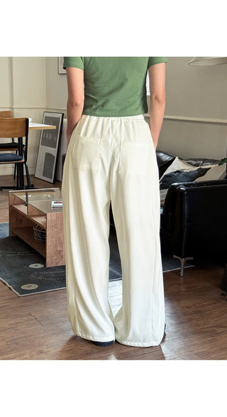 Teku All-Waisted Flowy Folding Side Pintuck Two-Way String Jogger Wide Training Pants